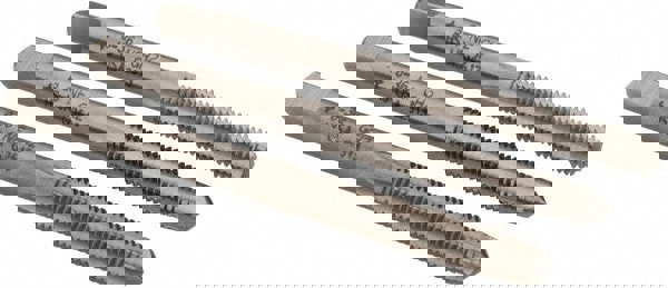 Tap Set: #8-36 UNF, 4 Flute, Bottoming Plug & Taper, High Speed Steel, Bright Finish