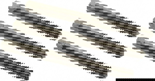 Tap Set: #12-28 UNF, 4 Flute, Bottoming Plug & Taper, High Speed Steel, Bright Finish