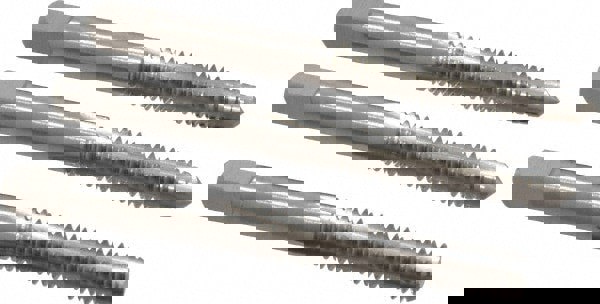 Tap Set: 1/4-20 UNC, 4 Flute, Bottoming Plug & Taper, High Speed Steel, Bright Finish