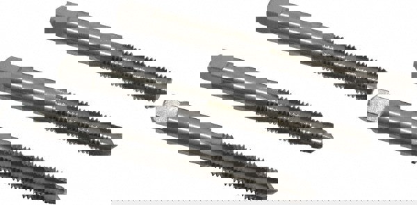 Tap Set: 1/4-28 UNF, 4 Flute, Bottoming Plug & Taper, High Speed Steel, Bright Finish