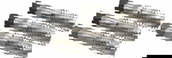 Tap Set: 5/8-11 UNC, 4 Flute, Bottoming Plug & Taper, High Speed Steel, Bright Finish