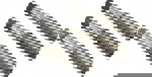 Tap Set: 5/8-18 UNF, 4 Flute, Bottoming Plug & Taper, High Speed Steel, Bright Finish