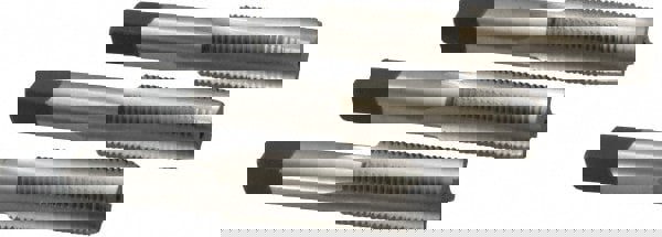 Tap Set: 11/16-16 UNF, 4 Flute, Bottoming Plug & Taper, High Speed Steel, Bright Finish