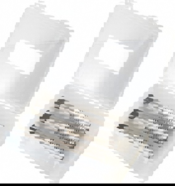 Tap Set: 7/8-9 UNC, 4 Flute, Bottoming Plug & Taper, High Speed Steel, Bright Finish