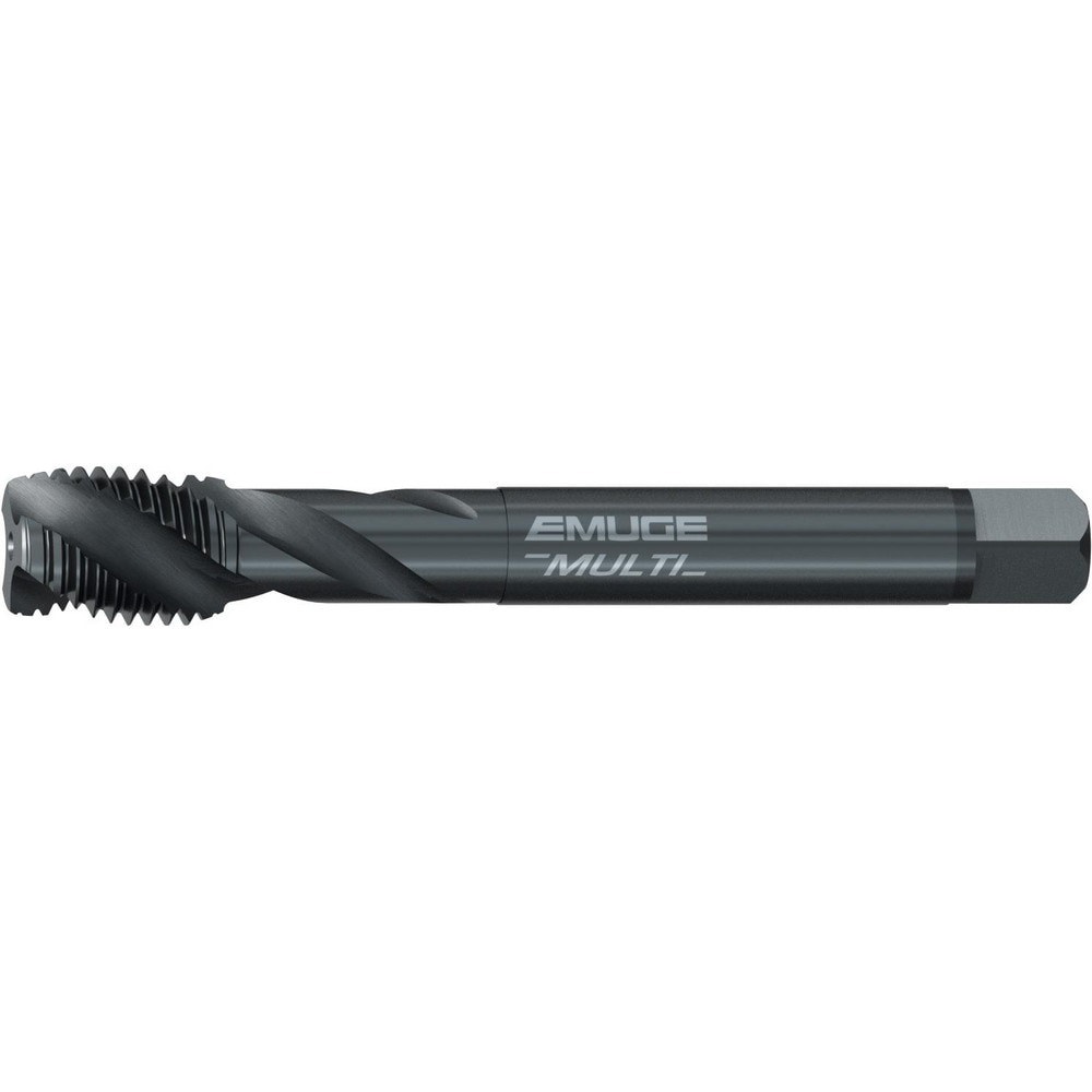 Spiral Flute Tap: M18x1.50 Metric Fine, 4 Flutes, Modified Bottoming, 6H Class of Fit, Cobalt, Oxide Coated