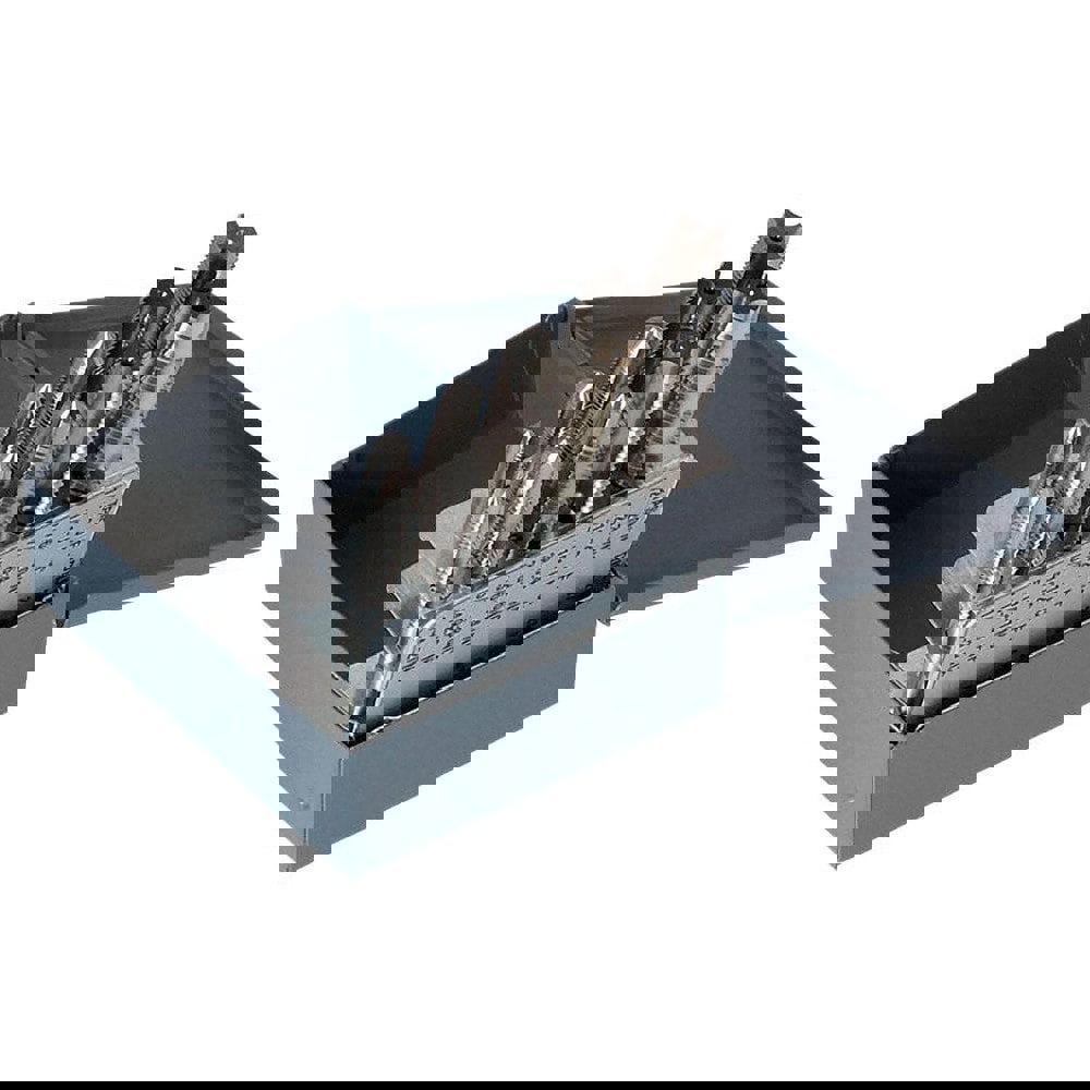 Tap Set: 1/4-20 to 1/2-20, 4 Flute, Plug, High Speed Steel, Bright Finish