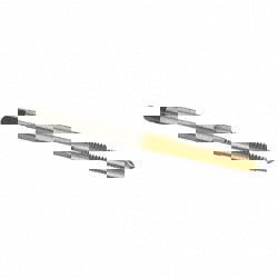 #6-32 Plug RH 2B H3 TiN High Speed Steel 3-Flute Straight Flute Hand Tap