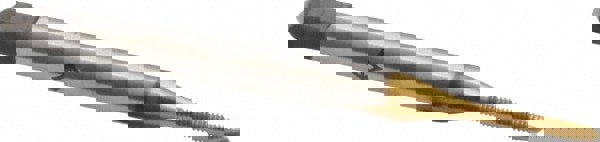 Spiral Point Tap: #0-80, UNF, 2 Flutes, Plug, 2B, High Speed Steel, TiN Finish