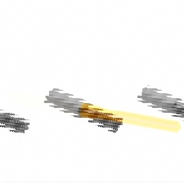 Spiral Point Tap: #10-32, UNF, 2 Flutes, Plug, 2B, High Speed Steel, TiN Finish