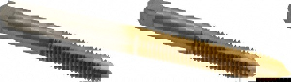 Spiral Point Tap: 1/4-28, UNF, 2 Flutes, Plug, 3B, High Speed Steel, TiN Finish