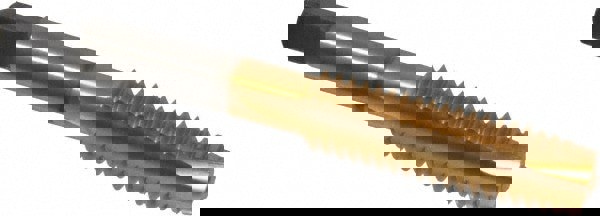 Spiral Point Tap: 7/16-14, UNC, 3 Flutes, Plug, 2B, High Speed Steel, TiN Finish