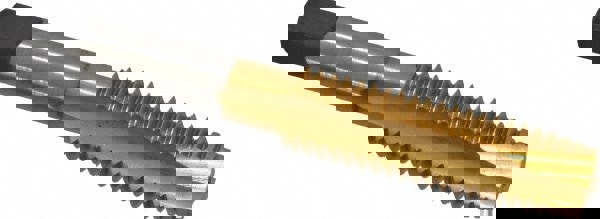 Spiral Point Tap: 1/2-13, UNC, 3 Flutes, Plug, 3B, High Speed Steel, TiN Finish