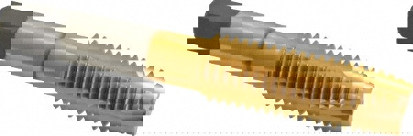 Spiral Point Tap: 5/8-11, UNC, 3 Flutes, Plug, 3B, High Speed Steel, TiN Finish