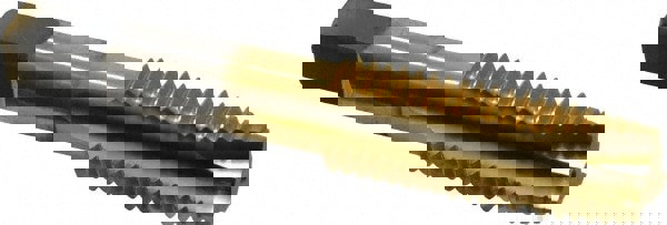 Spiral Point Tap: 3/4-10, UNC, 3 Flutes, Plug, 2B, High Speed Steel, TiN Finish