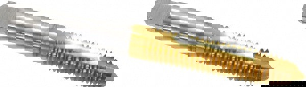 Spiral Point Tap: M8 x 1.25, UNC, 2 Flutes, Plug, 2B, High Speed Steel, TiN Finish