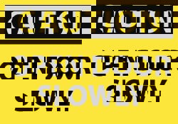 5 Qty 1 Pack Caution - Open Door Slowly,