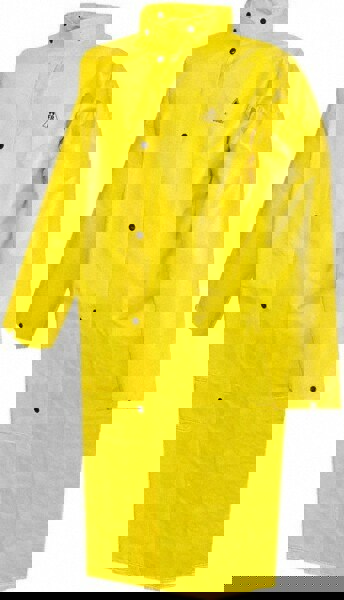 Flame Resistant/Retardant Coat: Size 3X-Large, Polyester, Snaps Closure