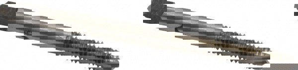 Spiral Point Tap: #8-32, UNC, 2 Flutes, Plug, 3B, High Speed Steel, Bright Finish