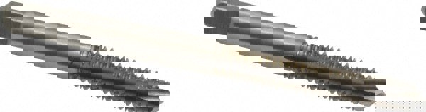 Spiral Point Tap: #12-24 UNC, 2 Flutes, Plug, 2B/3B Class of Fit, High Speed Steel, Bright Finish