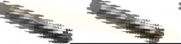 Spiral Point Tap: #12-28, UNF, 2 Flutes, Plug, 2B/3B, High Speed Steel, Bright Finish