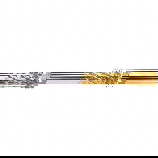 Spiral Flute Tap: M12x1.75, 3 Flutes, 2-3P, 6HX Class of Fit, Powdered Metal & Cobalt, High Speed Steel, TIN Coated