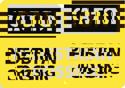 Accident Prevention Sign: Rectangle, 