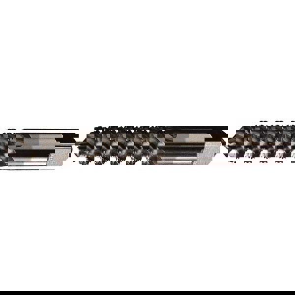 Spiral Flute Tap: 1/4-28, UNC, 3 Flute, Plug, 2B Class of Fit, High Speed Steel, Oxide Finish