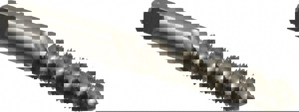 Spiral Flute Tap: 3/8-24, UNF, 3 Flute, Plug, 3B Class of Fit, High Speed Steel, Bright/Uncoated