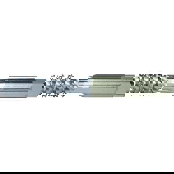 Spiral Flute Tap: M10 x 1.50, Metric, 3 Flute, Bottoming, 2B Class of Fit, High Speed Steel, TICN Finish
