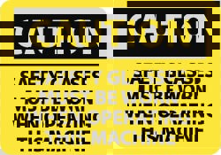 Accident Prevention Sign: Rectangle, 