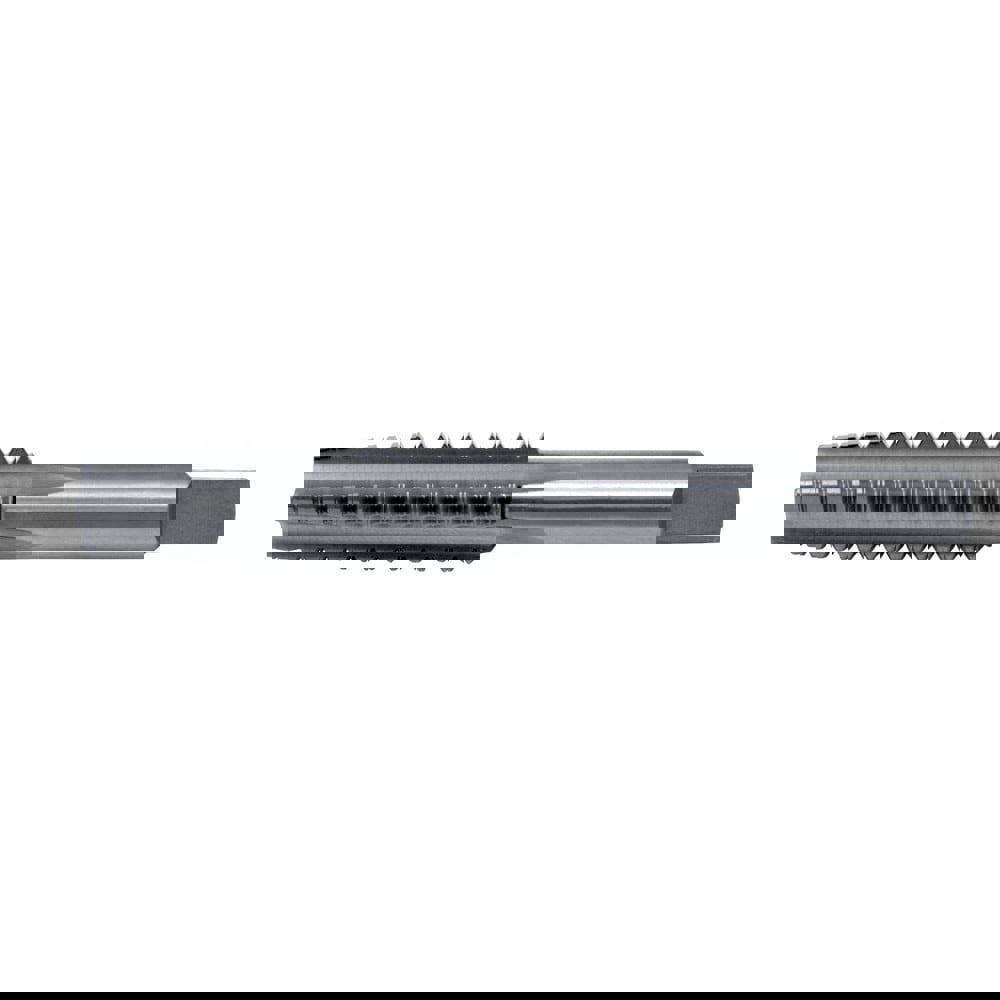 Straight Flute Tap: #8-32 UNC, 4 Flutes, Taper, 2B Class of Fit, High Speed Steel, Bright/Uncoated