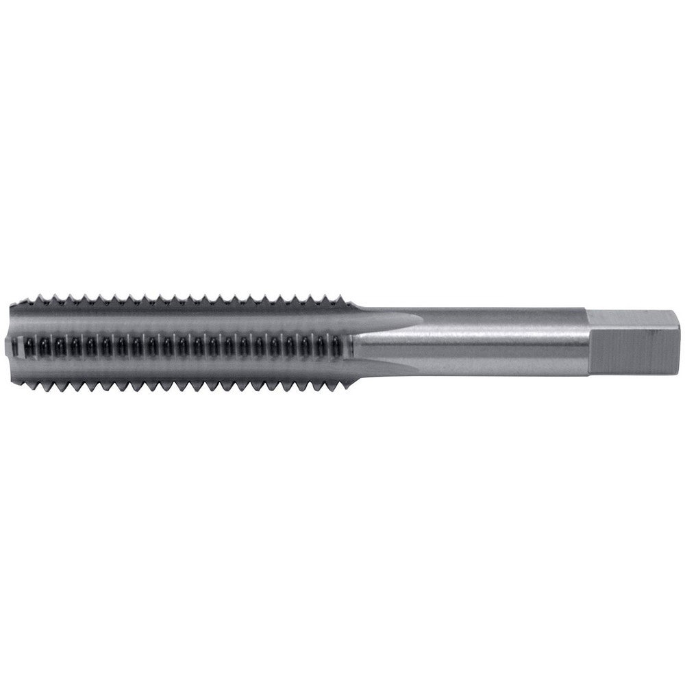 Straight Flute Tap: 1/4-28 UNF, 4 Flutes, Bottoming, 3B Class of Fit, High Speed Steel, Bright/Uncoated