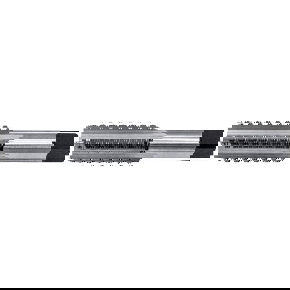 Straight Flute Tap: 3/8-24 UNF, 4 Flutes, Plug, 3B Class of Fit, High Speed Steel, Bright/Uncoated