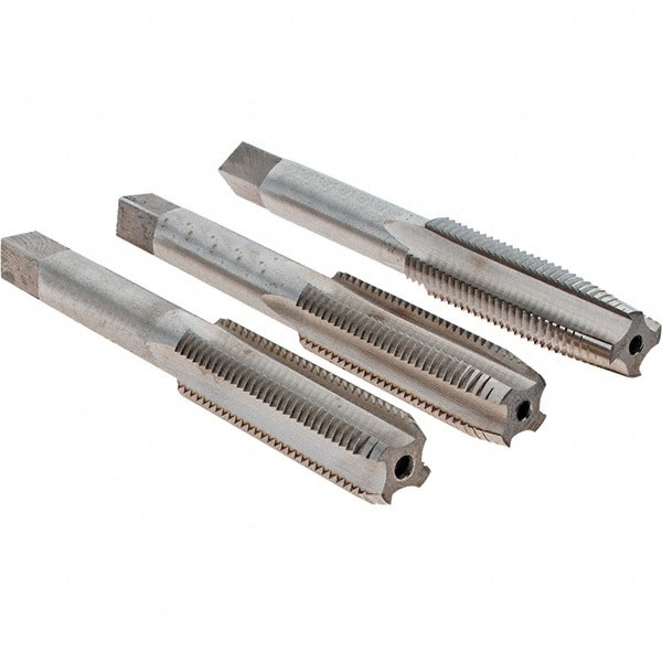 Tap Set: UNF, 4 Flute, High Speed Steel, Bright Finish