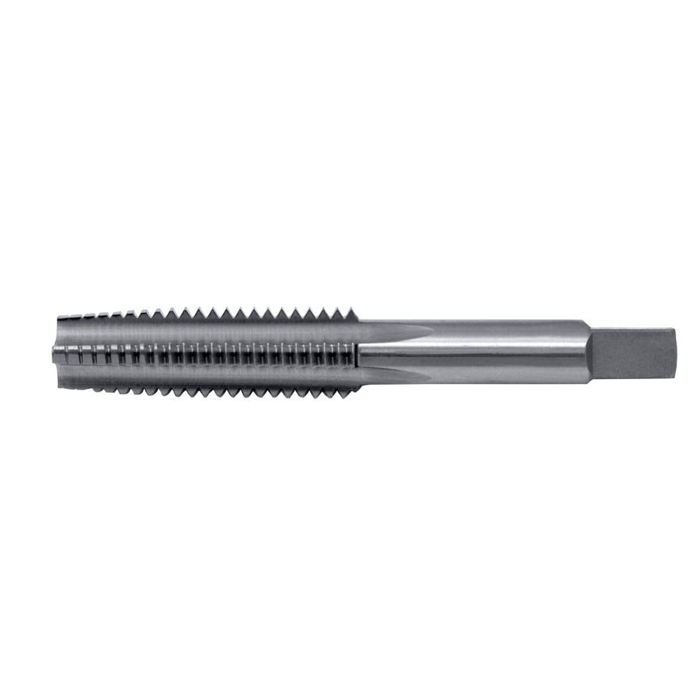 Straight Flute Tap: M6x1.00 Metric Coarse, 4 Flutes, Taper, 6H Class of Fit, High Speed Steel, Bright/Uncoated