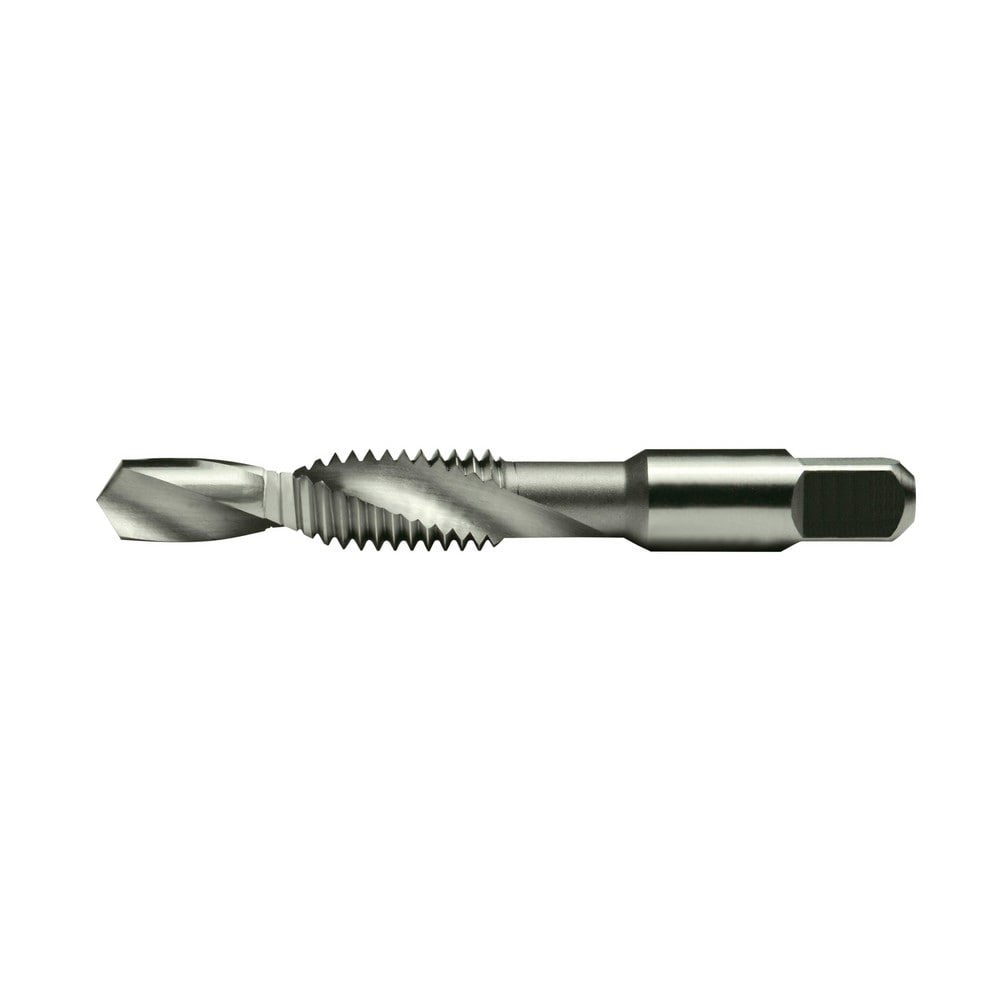 Combination Drill Tap: 3/8-16, 2 Flutes, High Speed Steel