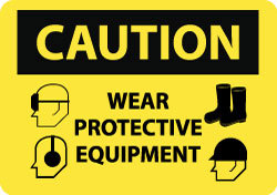 Accident Prevention Sign: Rectangle, 