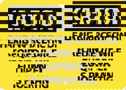 Accident Prevention Sign: Rectangle, 