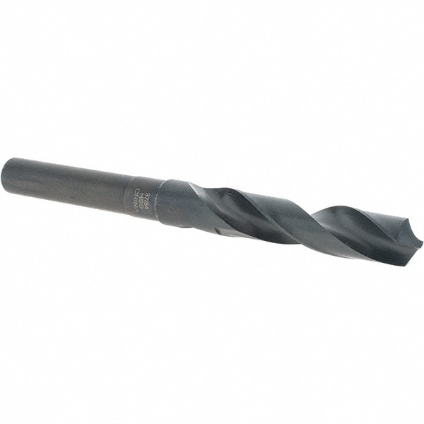 Reduced Shank Drill Bit: 37/64'' Dia, 1/2'' Shank Dia, 118 , High Speed Steel