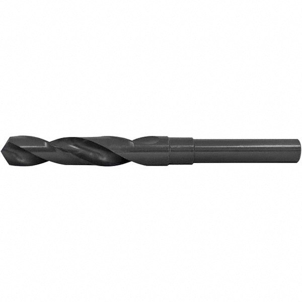 Reduced Shank Drill Bit: 1-3/8'' Dia, 1/2'' Shank Dia, 118 , High Speed Steel