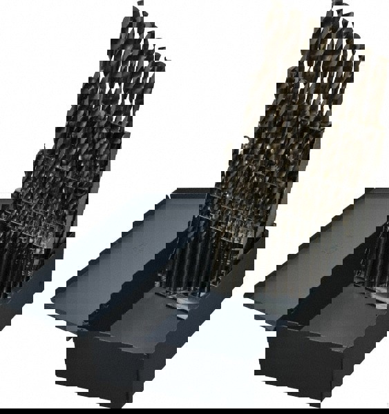 Drill Bit Set: Jobber Length Drill Bits, 29 Pc, 135 °, Cobalt