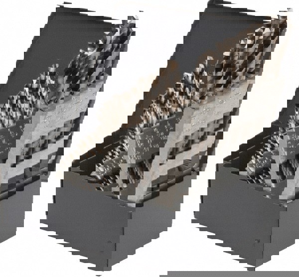 Drill Bit Set: Screw Machine Length Drill Bits, 29 Pc, 135 °, High Speed Steel