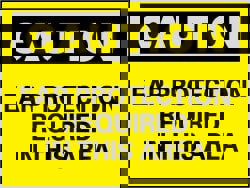 Accident Prevention Sign: Rectangle, 