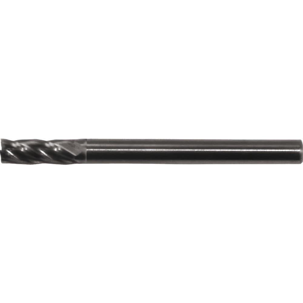 Square End Mill: 1.25 mm Dia, 3.75 mm LOC, 4 Flute, Solid Carbide