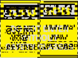 Accident Prevention Sign: Rectangle, 