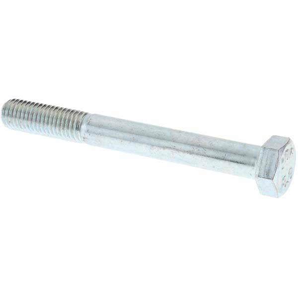 Hex Head Cap Screw: M7 x 1.00 x 60 mm, Grade 8.8 Steel, Zinc-Plated