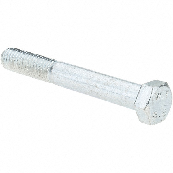 Hex Head Cap Screw: M8 x 1.25 x 60 mm, Grade 8.8 Steel, Zinc-Plated