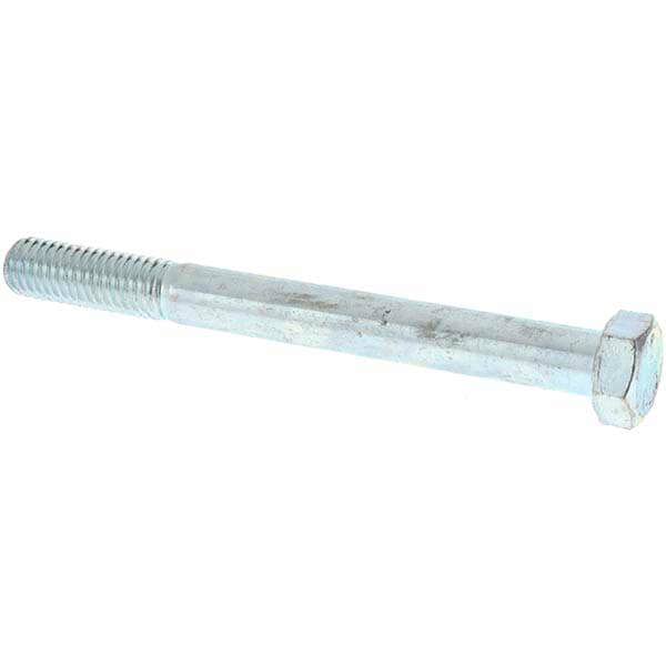 Hex Head Cap Screw: M8 x 1.25 x 80 mm, Grade 8.8 Steel, Zinc-Plated