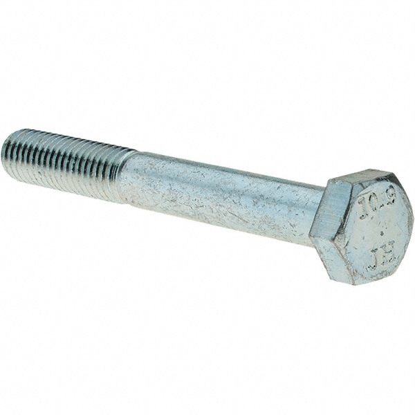 Hex Head Cap Screw: M8 x 1.25 x 65 mm, Grade 10.9 Steel, Zinc-Plated