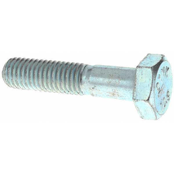 Hex Head Cap Screw: M10 x 1.50 x 45 mm, Grade 10.9 Steel, Zinc-Plated